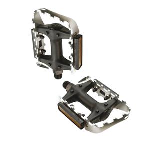 PEDAL MTB ALU/RESIN OPTIMIZ ALU CAGE RESIN SILVER/BLACK 9/16 (PR) (TOE CLIPS ADAPTABLE)