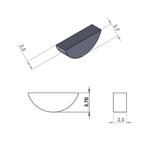 CLAVETTE ALLUMAGE / EMBRAYAGE MECABOITE ADAPT. DERBI SENDA EURO2 / EURO3 (2.5MMX3.7MM)