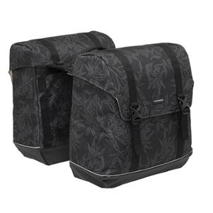 SACOCHE VELO PORTE BAGAGE A PONT NEWLOOXS ALBA DOUBLE BAMBOO NOIR MIK - 42 LITRES - 370x37