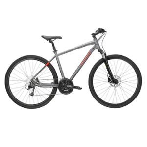 VELO VTC TREKKING 28" HOMME SEMI RIGIDE KROSS EVADO 4.0 TAILLE M(19")ALUMINIUM GRIS / ORANGE